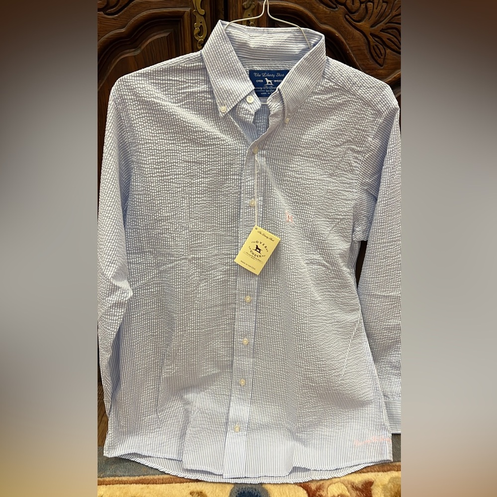 Over under seersucker button down